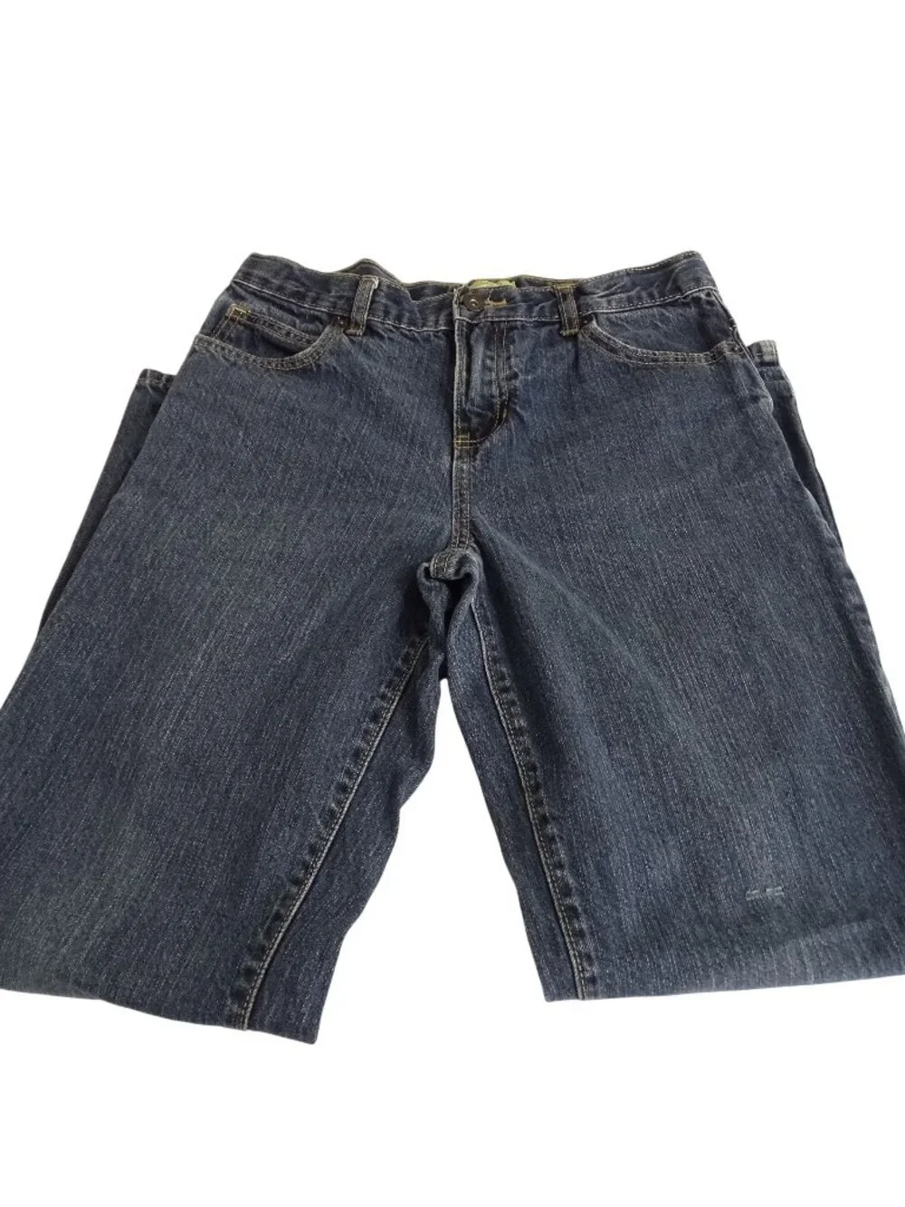 Old Navy Blue Denim Straight Leg Jeans Boys Size 16 Husky Cotton Casual School